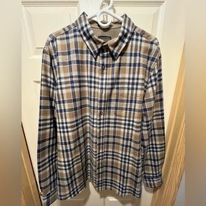 Pendleton Men’s Plaid Lodge Shirt size XL navy/tan